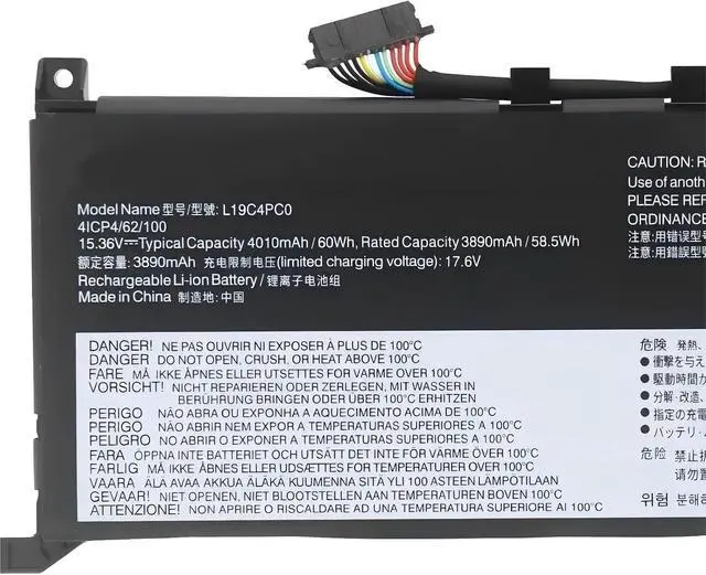 Alt view image 4 of 7 - L19M4PC0 L19C4PC0 L19L4PC0 L19SPC0 Laptop Battery,Compatible for Lenovo Legion 5-15ARH05,15IMH05H L19M4PC1 L19M4PC2 L19C4PC1 L19C4PC2(Type C(Long Cable))