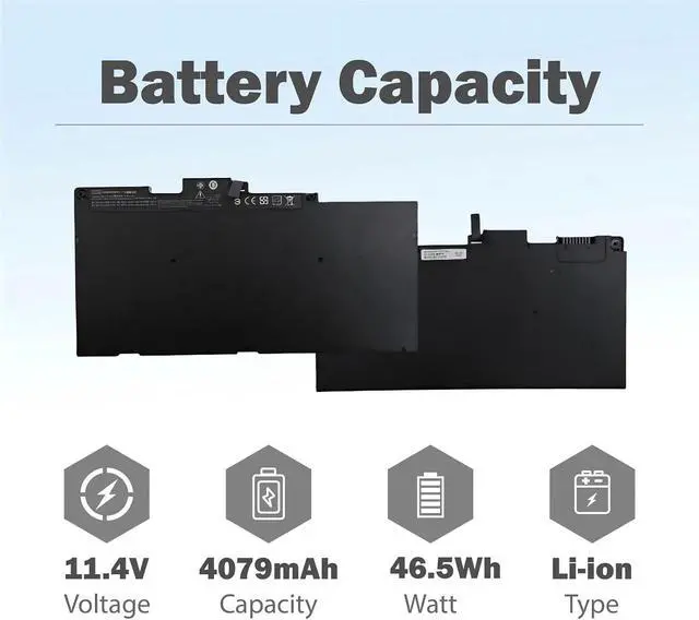 Alt view image 2 of 6 - 11.4V 46.5Wh CS03XL Battery,Compatible for HP Elitebook 745 755 840 848 850 G3 G4, ZBook 15u G3 G4 TA03.(TA03)