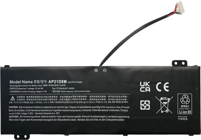 Main image of 15.4V 57.48Wh 3733mAh AP21D8M 4ICP4/70/88 Laptop Battery Compatible with Acer Nitro 5/16 AN16-51/V 15/5 AN515-58 AN515-46 AN515-47 ANV15-51