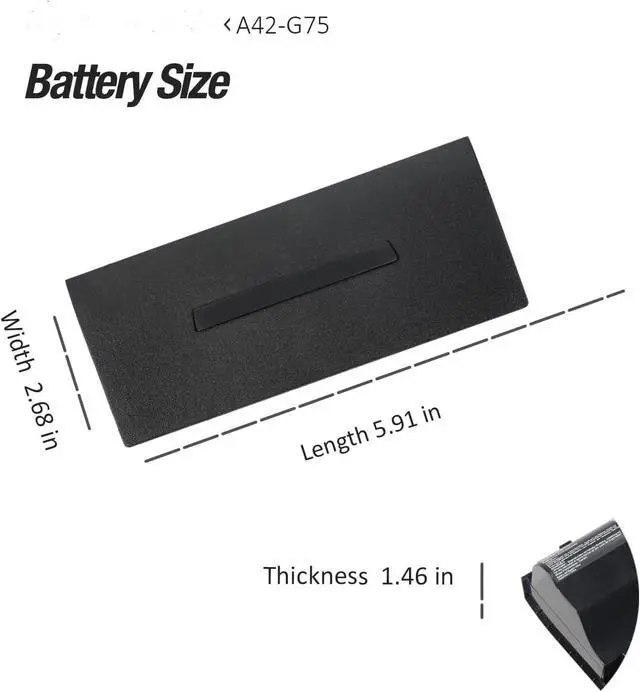 Alt view image 7 of 7 - 5200mAh A42-G75 Compatible for ASUS ROG G75 G75V G75VW G75VX 3D Serie G75VW-T1369H G75VW-T1042V G75VW-T1040V G75VW-T1031V G75VX-T4216H G75VX-T4020H G75VX-CV071H