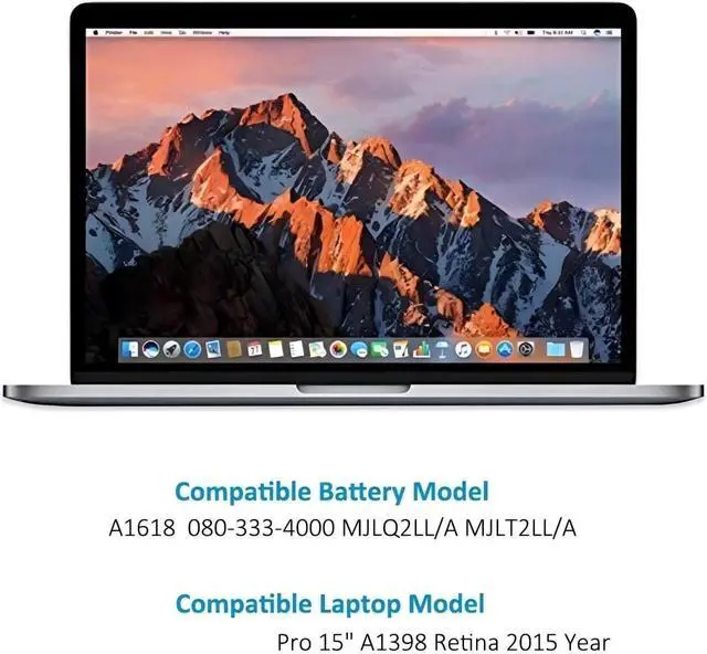 Alt view image 7 of 7 - 11.36V 99.5Wh A1618 Battery,Compatible for MacBook Pro 15" Retina A1398 2015 Year 020-00079 MJLQ2LL/A MJLT2LL/A with Tools