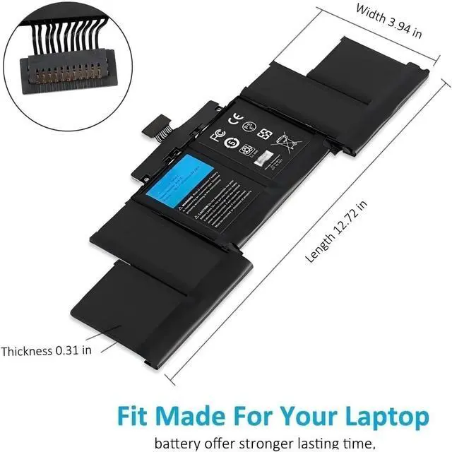 Alt view image 5 of 7 - 11.36V 99.5Wh A1618 Battery,Compatible for MacBook Pro 15" Retina A1398 2015 Year 020-00079 MJLQ2LL/A MJLT2LL/A with Tools