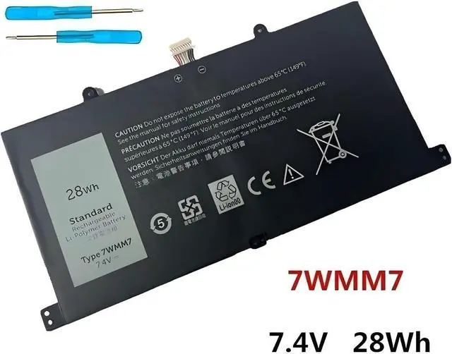 Alt view image 2 of 4 - 7WMM7 Tablet CFC6C Laptop Battery,Compatible for Venue 11 Pro Keyboard Dock D1R74 7WMM7 7.4V 28WH.