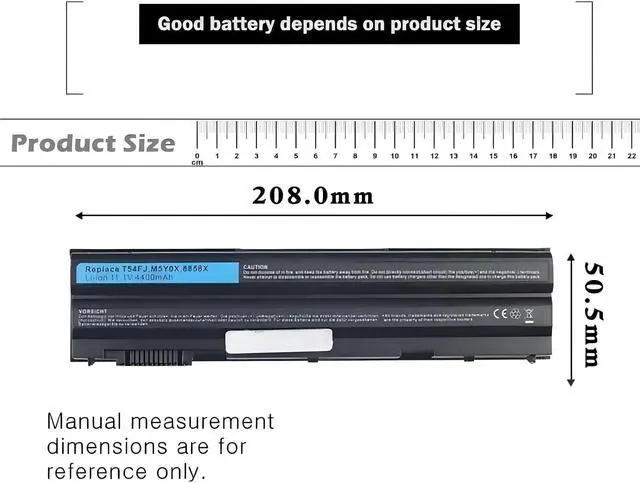 Alt view image 4 of 4 - Laptop Battery,Compatible for Latitude E5420 E5420m E5430 E5520 E5520m E5530 E6120 E6420 E6430 E6520 E6530 T54FJ 8858X 8P3YX P8TC7