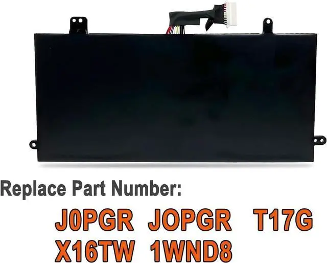 Alt view image 2 of 6 - J0PGR 7.6V 42Wh Laptop Battery,Compatible for Latitude 12 5285/5290 2-in-1 Series | 5250mAh High Capacity | Compatible with T17G/X16TW/1WND8