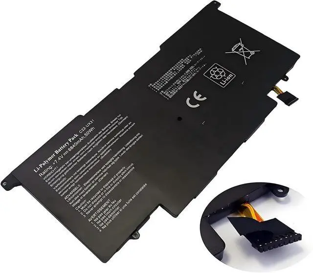 Alt view image 3 of 7 - C21-UX31 C22-UX31 C23-UX31 Laptop Battery,Compatible for Asus Zenbook UX31A UX31E UX31 UX31A-R4004H UX31E-DH72 UX31KI3517A Ultrabook.