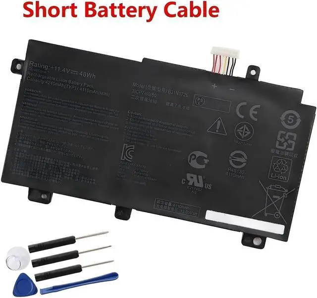 Alt view image 2 of 6 - Replacement Laptop Battery B31N1726,Compatible for ASUS FX504 FX504GD FX505 FX505G FX504G FX86 FX80G FX80GE/GD8750 FX95G Battery 4240mAh.(Short Battery Cable)