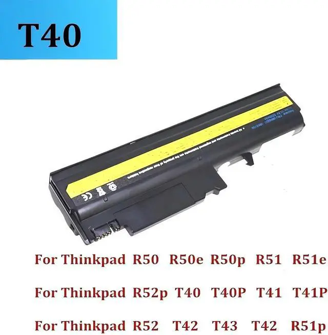 Alt view image 2 of 4 - T40 Laptop Battery,Compatible for Lenovo IBM Thinkpad R52p T40 T40P T41 T41P T42 T42 T43 08K8194 92P1010 92P1011 92P1058 92P1060