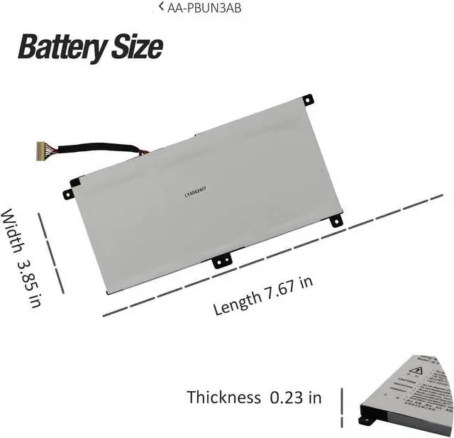 Alt view image 7 of 7 - 11.4V AA-PBUN3QB AA-PBUN3AB Compatible for Samsung Notebook 5 NP530E5M NP500R5M NT500R5M NT500R5L NT500R5N NT500R5P NT500R5Q NT500R5W NT501R5L 530E5M 500R5M
