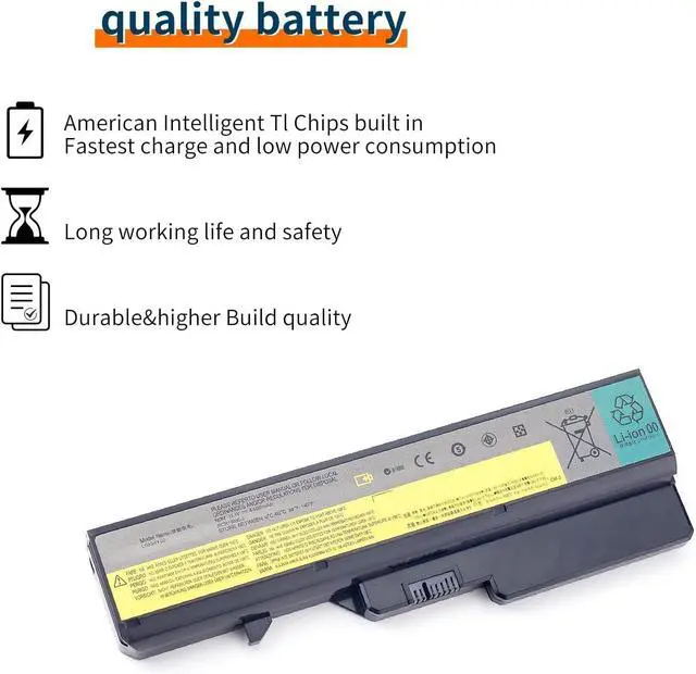 Alt view image 4 of 7 - L09S6Y02 Laptop Battery,Compatible for Lenovo IdeaPad G460 G470 G570 G560 V360 V370 V470 Z370 Z460 Z465 Z570 B470 B570 E47A E47G K47A.