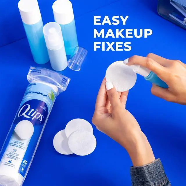 Alt view image 6 of 7 - Beauty Premium Cotton Rounds 80 Count 2-Pack Hypoallergenic Makeup Remover Pads, Beauty & Personal Care Essentials