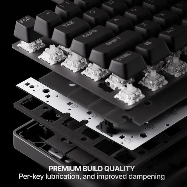 Alt view image 5 of 7 - Apex Pro TKL Gen 3 Gaming Keyboard - OmniPoint 3.0 Analog Magnetic Switches, Quickset Auto-Presets (Rapid Trigger, Rapid Tap/SOCD, Protection Mode), OLED, RGB, PBT Keycaps, USB-C, Black