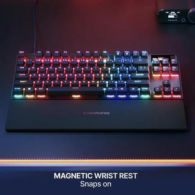 Alt view image 7 of 7 - Apex Pro TKL Gen 3 Gaming Keyboard - OmniPoint 3.0 Analog Magnetic Switches, Quickset Auto-Presets (Rapid Trigger, Rapid Tap/SOCD, Protection Mode), OLED, RGB, PBT Keycaps, USB-C, Black