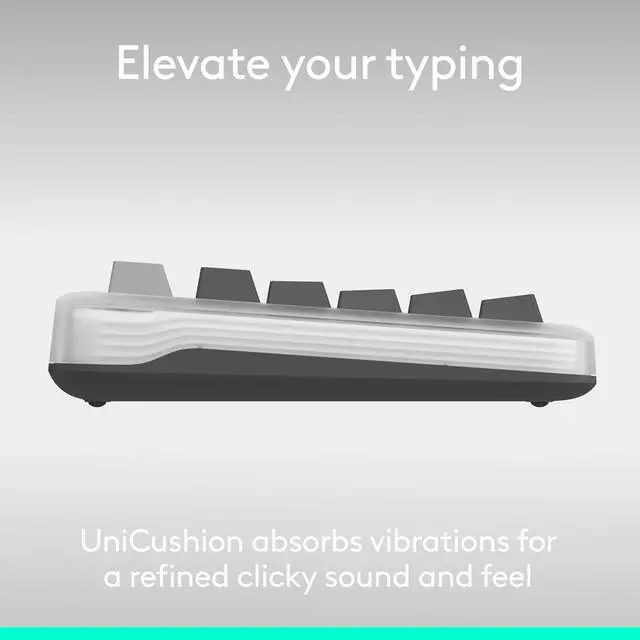 Alt view image 2 of 7 - Alto Keys K98M Wireless Mechanical Clicky Keyboard, Customizable Keyboard with Vibration Absorbing Gasket, Backlit Keys, Bluetooth, USB-C Charging, for PC, Mac, Laptops - Graphite