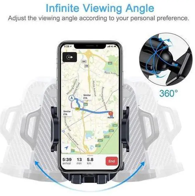 Alt view image 2 of 6 - 360° Universal Mount Holder Car Stand Windshield For Mobile Cell Phone GPS