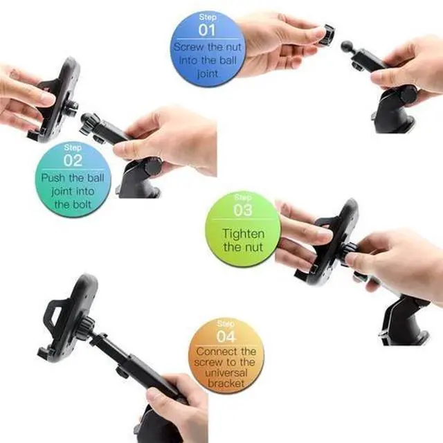Alt view image 5 of 6 - 360° Universal Mount Holder Car Stand Windshield For Mobile Cell Phone GPS