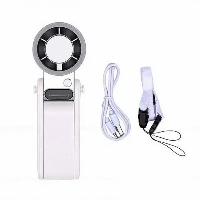 Alt view image 7 of 7 - Handheld Fan 199 Gears High Speed USB Rechargeable Ice Cooling Portable For DAVH