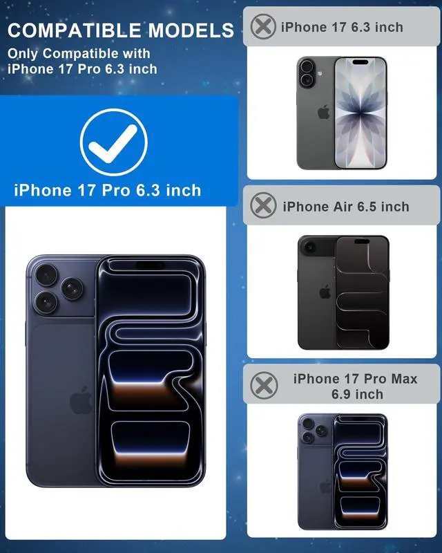 Alt view image 14 of 14 - iPhone 17 Pro Case with Camera Cover & Ring Holder, 6.3" Rugged Shockproof Military-Grade Case for 17PRO, Slim Rugged Protection with Sliding Lens Cover & Stand Grip for Apple iPhone 17 Pro-Black