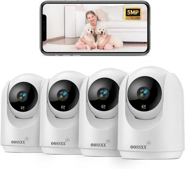 Main image of (2026 Upgrade)5MP 2.7K Indoor Security Camera, 2-Way Audio Dual Band WiFi Baby Monitor Pet Monitor, PTZ Nanny Cam Smart Wireless Camera for Home Video Surveillance Security, Free App No Mounth Fee