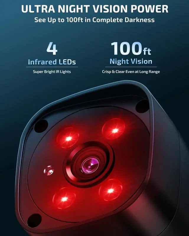 Alt view image 7 of 7 - Wireless Security Camera System, Outdoor WiFi Surveillance System
