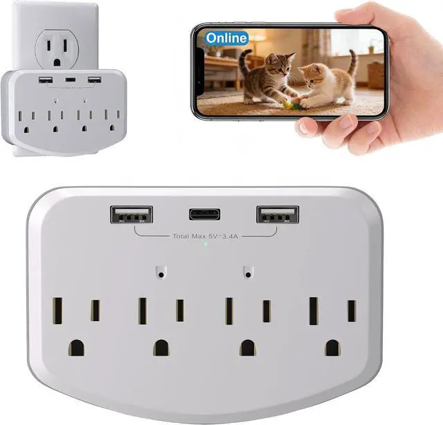 Main image of HD 1080P Hidden spy Camera WiFi, Wireless Wall Outlet Cam with Motion Detection, Free SD Card, Loop Recording,No Audio Indoor Nanny Cameras for Home Security/Office/Baby & Pet