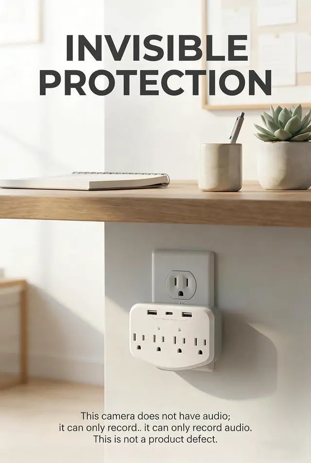 Alt view image 3 of 7 - HD 1080P Hidden spy Camera WiFi, Wireless Wall Outlet Cam with Motion Detection, Free SD Card, Loop Recording,No Audio Indoor Nanny Cameras for Home Security/Office/Baby & Pet