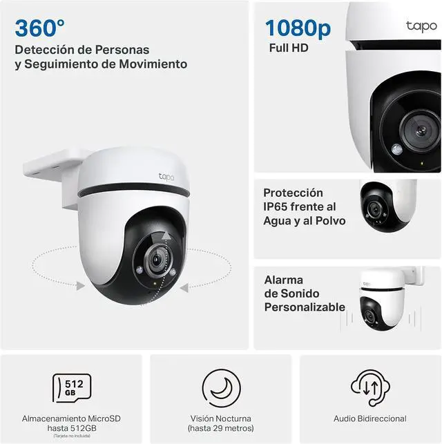 Alt view image 2 of 7 - Tapo TP-Link Outdoor Security Camera (Wired)