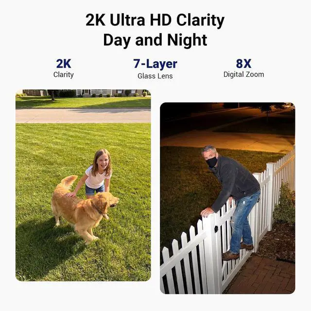 Alt view image 5 of 7 - ANSQUE Security Cameras Wireless Outdoor Home System, 6 Camera Kit, No Subscription Fees, Solar Powered, Local Storage, 365-Day Battery Life, 360°PTZ Surveillance, Auto Tracking, 2K Color Night Vision