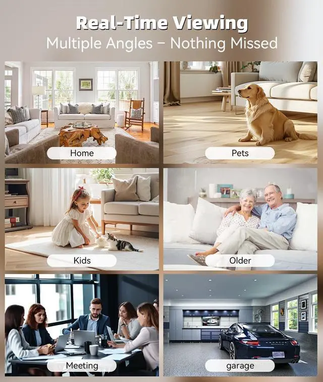 Alt view image 7 of 7 - Wireless WiFi Mini Camera with Clock for for Outdoor/Indoor, Security Camera with AI Motion Detection,Night Vision,Easy to Use & Install