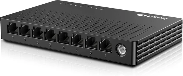 Main image of 2.5Gb Switch, Ethernet Switch 2.5Gb 8 Port Unmanaged, Network Switch for Game Console, NAS, PC, Wireless APs, Plug & Play Fanless, Desktop Wall Mount Network Hub