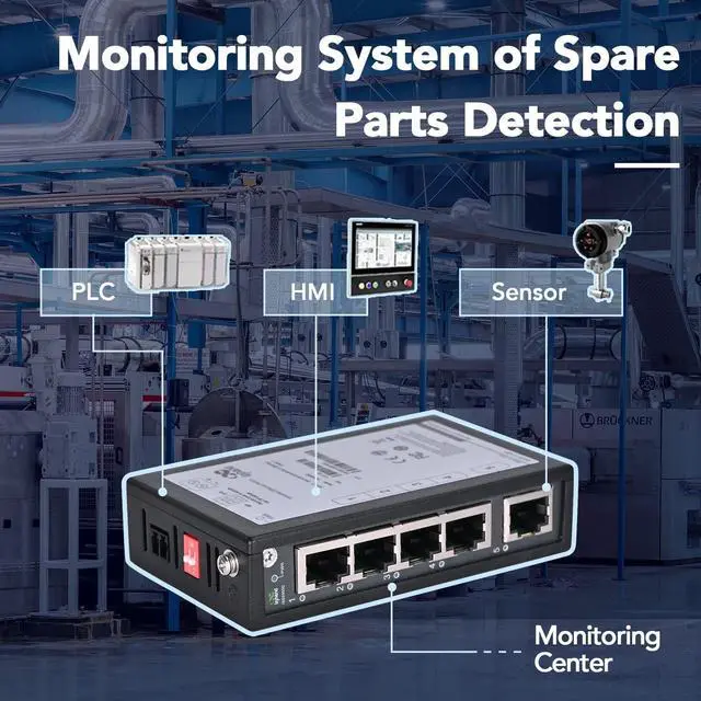 Alt view image 2 of 6 - InHand Networks 5-Port Unmanaged Industrial Gigabit Ethernet Switch, 5 * 10/100/1000 Base-T(X) Adaptive RJ45 Ports, Operating Temperature from -40°C to +75°C, IP30, DIN Rail, FCC/CE/UL Certification