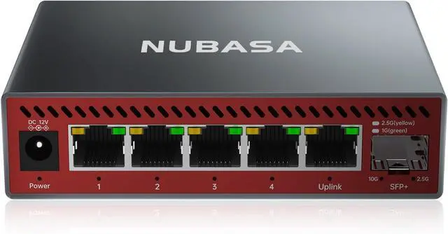 Main image of 5 Port 2.5Gb Switch, Multigig Ethernet Splitter, Silent Operation Unmanaged Network Switch 2.5 gigabit, Plug-Play