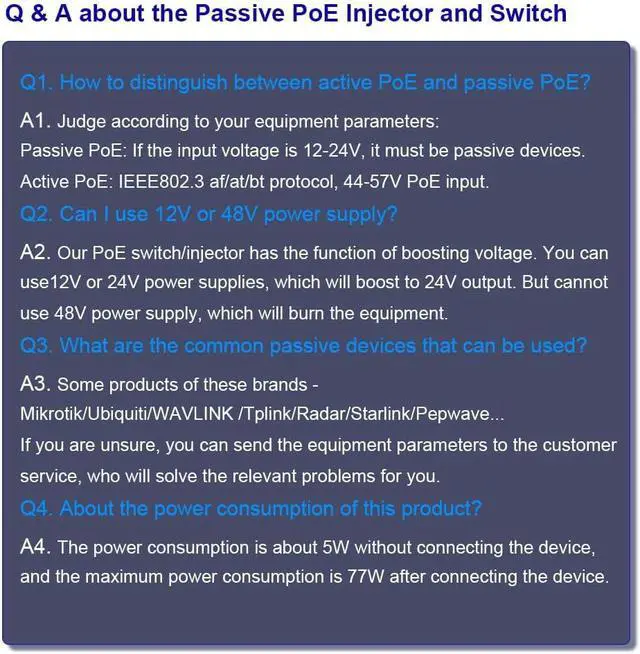 Alt view image 6 of 7 - Passive 24V PoE Switch and Injector, 12~24V Input 24V PoE Outpot, -40°C~75°CDin Rail