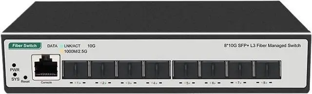Main image of 8 10-gigabit SFP+ Ports L3 Managed Network Switch Support DHCP and Dynamic Routing VLAN Division and Port Aggregation(JT-S508CL-8S)