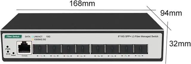 Alt view image 5 of 7 - 8 10-gigabit SFP+ Ports L3 Managed Network Switch Support DHCP and Dynamic Routing VLAN Division and Port Aggregation(JT-S508CL-8S)