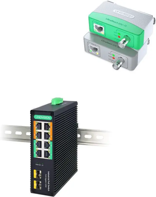 Main image of Industrial 8-Port Full Gigabit PoE++ Switch Witch UltraReach EOC2