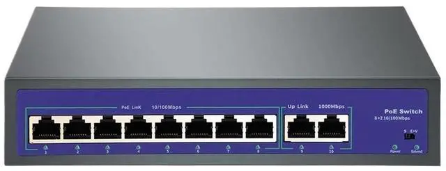 Main image of 4 6 8 9 Port 10/100Mbps Ethernet Fast Switch High Power 120W POE Switch IEEE 802.3af/at with(Hi-0420FBI-A)