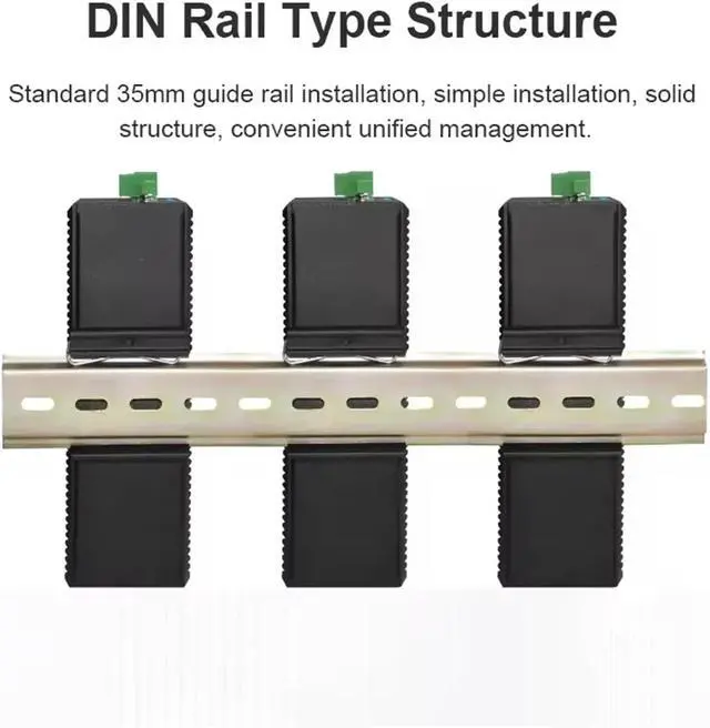 Alt view image 4 of 7 - 5/6 Port Industrial Gigabit Fiber Switch with SFP 10/100/1000Mbps Ethernet Switch 4GE+1(2) SFP -40 to 85°C DIN-Rail IP40 8KV(ONT-GYF3204-GF)