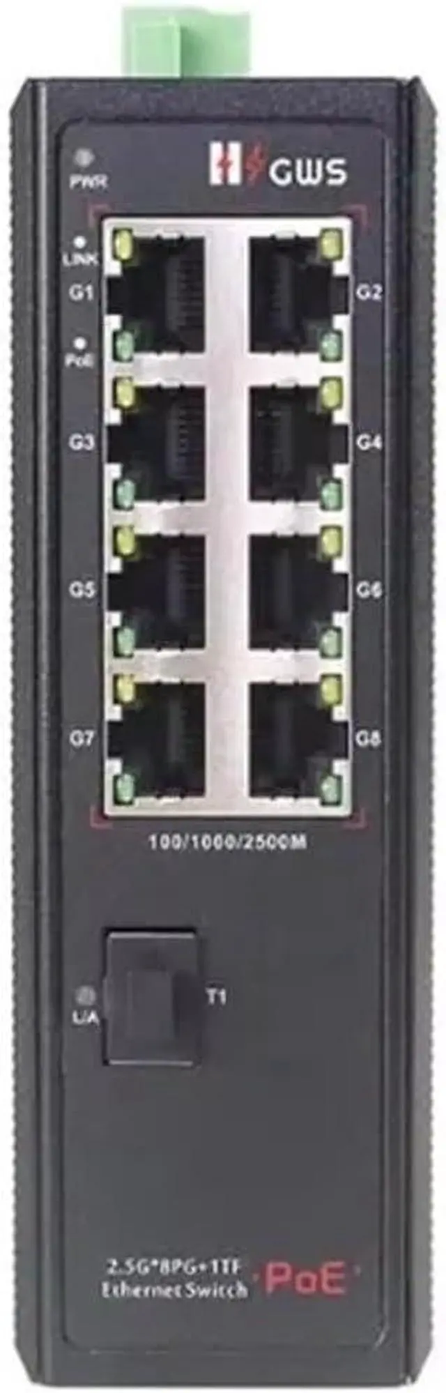 Alt view image 3 of 5 - 9-Port 2.5G Industrial PoE Fiber Switches for Network Have 1 * 1/2.5/10G Uplink SFP+ Port Stable