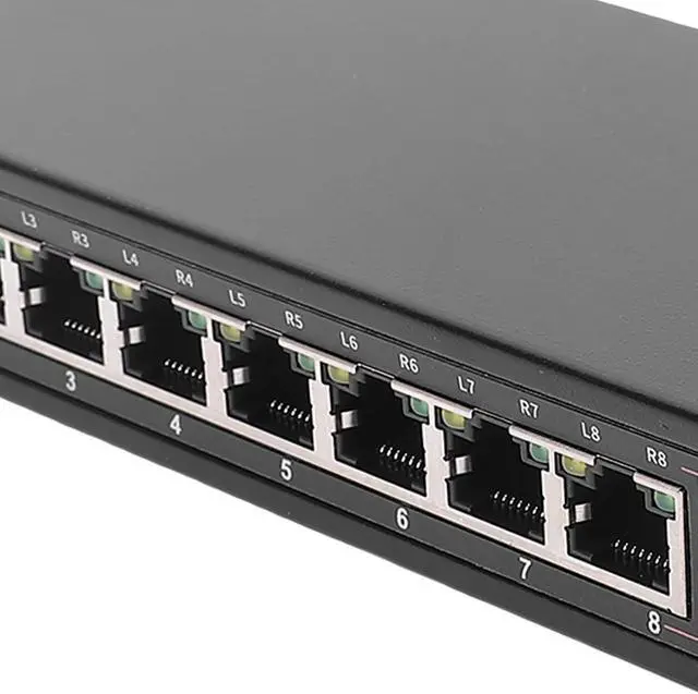 Alt view image 5 of 7 - 8 Port 2.5G Gigabit Ethernet Switch 100 1000 2500Mbp RJ45 Port 40Gbps Capacity Network Switch for Home Offices Bedrooms Media Rooms