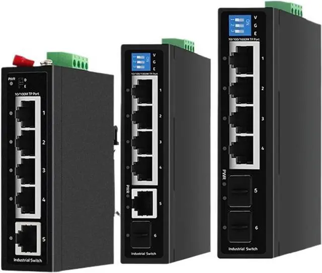 Main image of Industrial Gigabit POE/Non-POE Switch 5/6 Port 100/1000M DIN IP30 Network Ethernet Switch Protection Max BT90W(ZX500-SWG10411S)