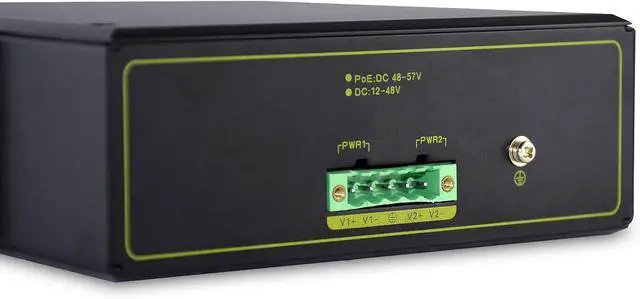 Alt view image 7 of 7 - Digitus Industrial Gigabit Ethernet PoE+ Switch 4-Port PoE + 2-Port SFP, 802.3at, DIN Rail
