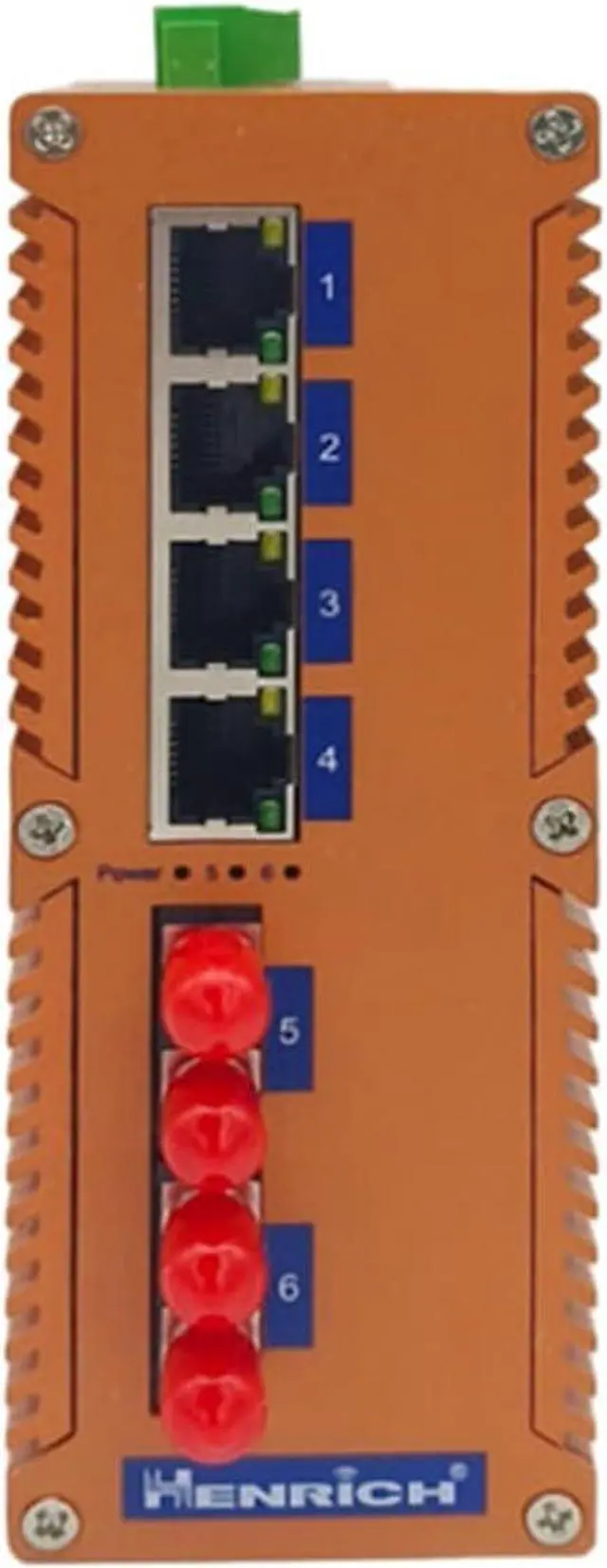 Main image of Henrich 4x100Mbps Copper Port 2 Single-Mode SC Fiber Port Din-Rail Switch