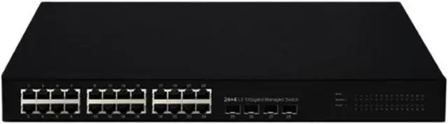 Alt view image 2 of 2 - Business Ethernet switches L2 Managed Ethernet Switch: 24x10/100/1000M RJ45 Ports + 4x1G SFP Ports(Nom-POE Switch)