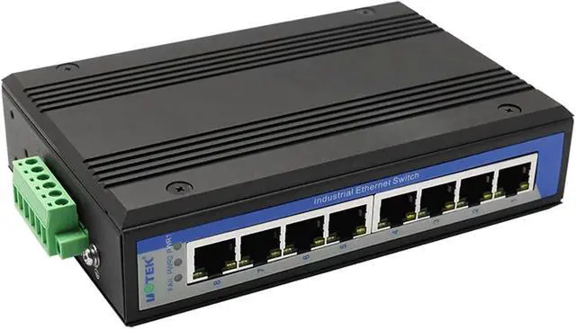 Alt view image 5 of 6 - 1PCS 10/100/1000M 8 Ports RJ45 Network Unmanaged Industrial Ethernet Switch DIN-Rail UT-6408G