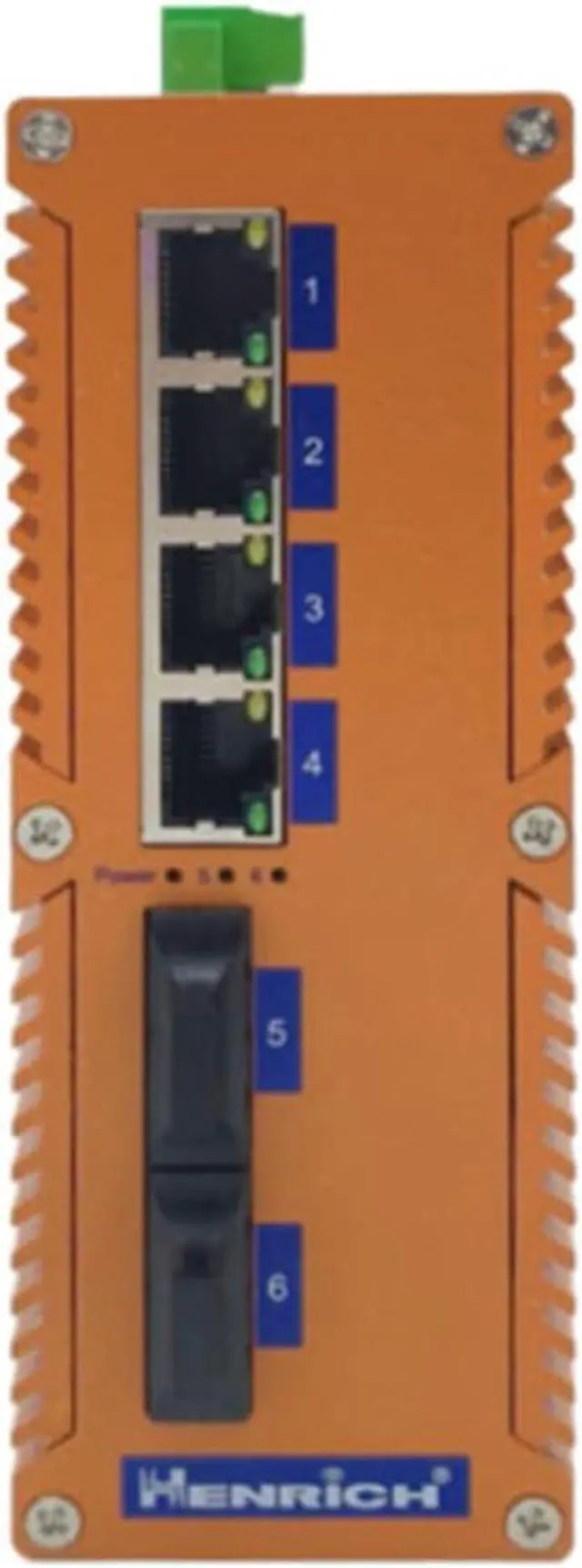 Main image of Henrich 4x100Mbps Copper Port 2 Multi-Mode SC Fiber Port Din-Rail Switch