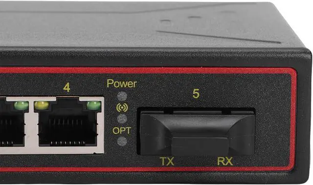 Alt view image 7 of 7 - Generic Industrial Ethernet Switch with 1 Optical Port 4 Ethernet Ports 10M 100M Din Rail Mount for Efficient Network Operation