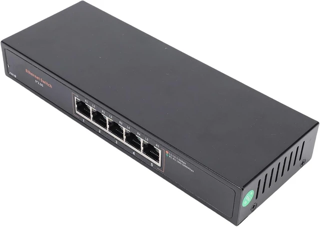Alt view image 6 of 7 - 5 Port Ethernet Switch 2.5Gbps Speed Desktop Wall Mounted Industrial Grade Ethernet Splitter Hub Us Plug 100 240v for Gaming 4k Streaming