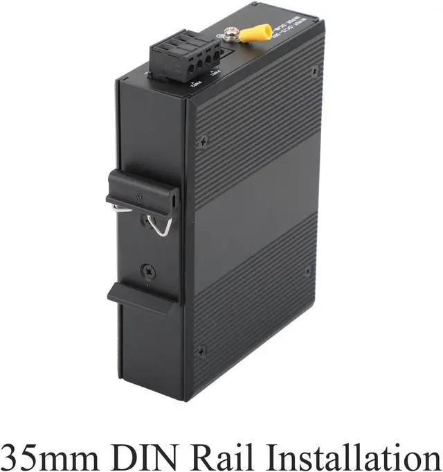 Alt view image 6 of 7 - 2PCS Industrial Network Switch Gigabit Ethernet Fiber Optic Converter - 1SFP to 1 RJ45, 10/100/1000M, IP40, Din Rail Mount