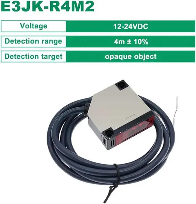 Alt view image 2 of 6 - 1pc Diffuse Reflection Infrared Switch PhotoelectricE3JK-R4M1/2 E3JK-DS30M1/2 DC24V AC220V 24V-220V Switch Diffuse Reflective Sensor(E3JK-R4M2-24v)